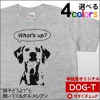 犬 Tシャツ・ギフトTシャツ 「ダルメシアン What's up?」Tシャツ（半袖）　（半袖）　犬・ DOG03