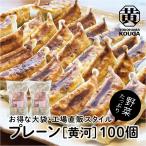ショッピング餃子 冷凍 生餃子★プレーン100個 (50個入×2袋) 野菜が主役 【ぎょうざの横濱黄河】無添加 プロの焼き方レシピ付き 安心の国産素材 工場直売 ギフト