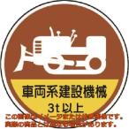 ユニット　作業管理ステッカー車両系建設機械３ｔ　ＰＰステッカ　３５Ф　２枚１入