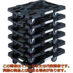 【代引不可・配送日時指定不可】ＴＲＵＳＣＯ　まとめ買い　樹脂製平台車　　ルートバン　　ＭＰＫ−５００Ｊ−ＢＫ　６台セット