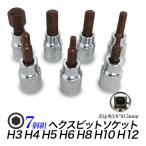 ヘックスビットソケット 六角 H3/H4/H5/H6/H8/H10/H12 7個セット ソケットレンチ 差込角9.5mm(3/8インチ) 送料無料