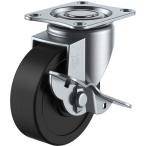 ユーエイ プレート式 自在 キャスター 導電ゴム 車輪径75mm ストッパー付き Sタイプ SG-S型 取付寸法55×42 SG-75RHES