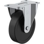 ユーエイ プレート式 固定 キャスター 導電ゴム 車輪径100mm  Eタイプ ER型 取付寸法82×40 ER-100RHE