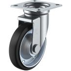 ユーエイ プレート式 自在 キャスター 導電ゴム 車輪径100mm  Jタイプ J型 取付寸法74×74(67×67) WEJ-100