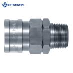日東工器 600SM STEEL NBR ハイカプラ 鋼鉄製 ニトリルゴムNBR(SG)(めねじ取付用ソケット)相手側Rc3/4 耐圧力2.0Mpa(00314) (1個)