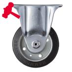 ハンマーキャスター 420SR-R100 固定式ゴム車輪 100mm (1個)