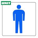 ユニット UNIT 表示ステッカー ピクトサイン トイレ(男) (1組) 839-08B