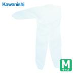 川西工業 不織布つなぎ服スタンドカラータイプMサイズ (1着) 7024-M