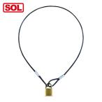 SOL ソール 1280-30S ワイヤー&パドロックシリンダー錠タイプ 545mm (1個)