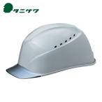 タニザワ 谷沢製作所 エアライトS搭載ヘルメット(透明バイザータイプ・溝付・通気孔付) 透明バイザー:グレー/帽体色:グレー (1個) 1230-JZV-V2-GR5-J