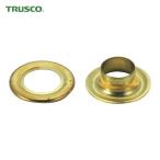 トラスコ TRUSCO 両面ハトメ 真鍮 15mm 50組入 (円筒ケース入) (1Pk) THP-B15