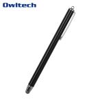 オウルテック ゲームや写真の落書きもスラスラ描ける摩擦に強い導電繊維タイプ ストラップホール付き タッチペン (1本) OWL-TPSE05-BK