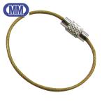 水本機械製作所 B-2981 キーワイヤーホルダー ワイヤー径1.5mm全長110mm ゴールド (1 個入) (1袋)