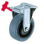 ハンマー　静音固定式ゴム車輪（ナイロンホイール・ラジアルボールベアリング）６５ｍｍ　（1個）　品番：420BBR-FR65