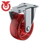 ユーエイ GR-25PC-R プレート式 固定 キャスター 赤ポリカーボネート 車輪径25mm Gタイプ GR型 取付寸法29×0 (1個)
