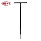 EIGHT STT500-4 T型 六角棒スパナ テーパーヘッド 4mm 鉄ハンドル 首下500mm 単品 (1本)