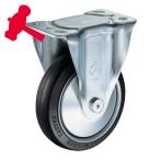 ハンマーキャスター 520SR-RB150 固定式ゴム車輪(スチールホイール・ローラーベアリング)150mm (1個)