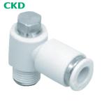 CKD ニュージョイント エルボタイプ 適合チューブ外径：6mm 接続口径M5 (1個) 品番：GWL6-M5-T