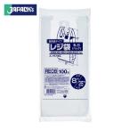 ジャパックス レジ袋(乳白)省資源 ベロ付きブロック・エンボス 関東8号/関西25号 100枚 厚み0.011mm (1冊) RE08