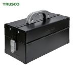 ショッピングTRUSCO トラスコ 工具箱 TRUSCO 両開きツールボックス 二段式 つや消しブラック W370×D185×H215 (1個) 品番：CTD-370-MBK