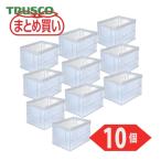 TRUSCO (まとめ買い)オリコン 折りたたみコンテナ50L 透明 10個 (1Ｓ) 品番：CRS50N2-TM-10P