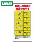 ユニット UNIT 玉掛関係標識 吹流し角度と風速のめやす (1枚) 327-12A