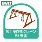 ユニット UNIT ステッカー 床上操作式クレーン5t未満・2枚1シート・35X35 (1組) 851-68