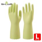 ショーワグローブ 塩化ビニール手袋 ナイスハンドミュー薄手 グリーン Lサイズ (1双) NHMIU-LG