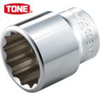 TONE トネ ソケット（12角） 対辺寸法37mm 差込角19.0mm 全長59mm (1個) 品番：6D-37