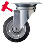 ハンマーキャスター 400S-RB100 旋回式ゴムキャスター(ローラーベアリング)100mm (1個)
