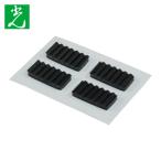 光 HIKARI 波ゴムクッション黒3×10×20mm (1Pk) KWR12-1
