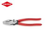 KNIPEX クニペックス 0901-240 架線工事用強力ペンチ プラスチックハンドル (1丁)