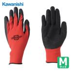 川西工業 背抜き手袋 マッドグリップ レッド M 1P (1双) 2635R-M