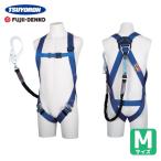 ツヨロン 藤井電工 フルハーネス ライトハーネス シングルランヤード付き 伸縮式ノビロン（BK） 青 Mサイズ (1本) 品番：TH-510-NV93SV-OT-BL4-M-R23-BX