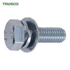 トラスコ TRUSCO 座金組込六角ボルト トリーマ 三価白 サイズM10×30 5本入 (1Pk) 品番：B716-1030