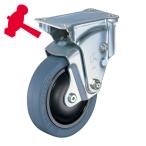 ハンマーキャスター 940ER-FR100-32 クッションキャスター固定式ゴム車輪100mm 線径3.2mm (1個)