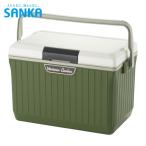 SANKA サンカ クーラーボックス ワンプッシュ開閉 ベリアスクーラー 17L   ホワイト/グリーン   (1個) 品番：VAC-17WH/GR