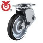 ユーエイ SKY-2R200WF(AR)-A-2 プレート式 固定 クッションキャスター 耐摩耗ゴム 車輪径200mm SKYタイプ SKY-2R型 取付寸法133×86(125×62) (1個)