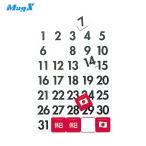 マグエックス マグネットデートシート 大 (1枚) 品番：MSD-31B