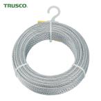 ショッピングTRUSCO トラスコ TRUSCO メッキ付ワイヤロープ Φ6mm×100m (1巻) 品番：CWM-6S100