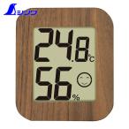 シンワ測定 デジタル温湿度計 環境チェッカー ミニ 木製 ダークブラウン (1台) 73233