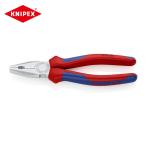 KNIPEX クニペックス 0305-200 ペンチ クロムメッキ仕上げ コンフォートハンドル 200mm (1丁)