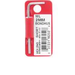 ＢＯＮＤＨＵＳ　六角Ｌ−レンチ　ショート　２ｍｍ　Ｎｏ．１６２５２ WL2MM