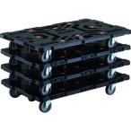 ショッピングTRUSCO TRUSCO(トラスコ)　まとめ買い　連結式樹脂製平台車　ビートル　９００Ｘ６００　自在５輪　４台セット BT900J5-E100-M4
