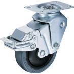 ハンマー　クッションキャスター旋回式ゴム車輪　１００ｍｍ　線径２．６ｍｍ　ストッパー付 935BBE-FR100-26