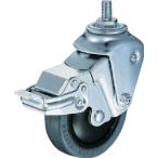 ハンマー　クッションキャスターねじ込み旋回式ゴム車輪　１００ｍｍ　線径２．６ｍｍ　ＳＰ付 935BEA-FR100-M12-26