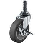 ユーエイ ねじ込み式 自在 キャスター エラストマー 車輪径６５ｍｍ ストッパー付き Ｌタイプ ＬＴ-Ｓ型 ネジ寸法ＵＮＦ１/２*１４山数２０ LT-65ELS-UNF1/2-14