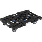 ショッピングTRUSCO TRUSCO(トラスコ)　樹脂製平台車　　ルートバンメッシュタイプ　６１５Ｘ４１５　４輪自在　ストッパー付　黒 MPK-600JS-BK