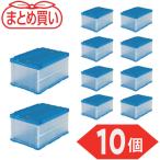 TRUSCO(トラスコ)　【まとめ買い】オリコン　薄型折りたたみコンテナ　４０Ｌ　ロックフタ付　半透明　１０個 TR-C40B-HTM-10P