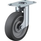 ユーエイ　プレート式　自在　キャスター　エラストマー　車輪径６５ｍｍ　　ＳＩＬＥＮＴタイプ　ＥＦ型　取付寸法５６×２８ EF-65ELSB